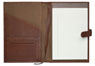 British tan leather junior pad holder with ivory writing tablet