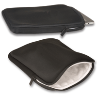 black iPad sleeve with cushioned lining